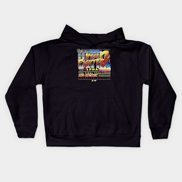 Super Hyper Mega Fighter Kids Hoodie by SoleVision